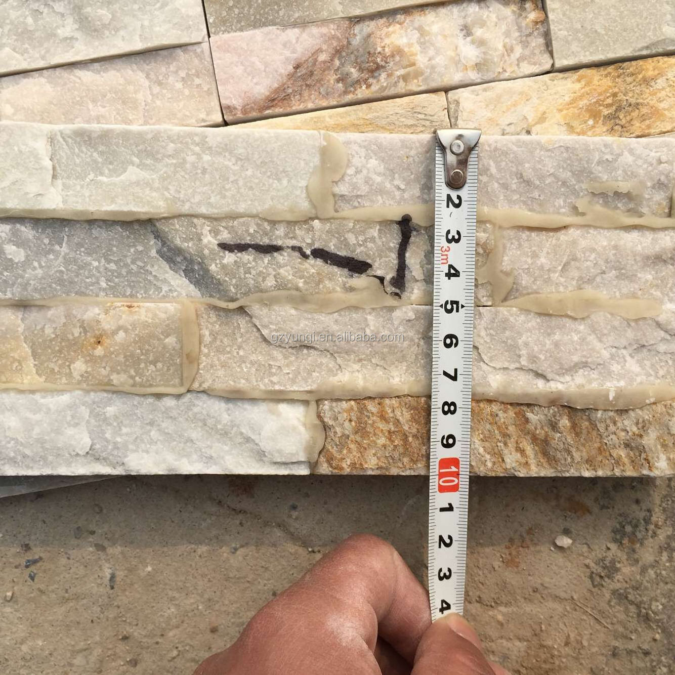 Mixed colors exterior natural stone wall cladding building wall cladding cultural wall panel stacked Sandstone Ledge Stone