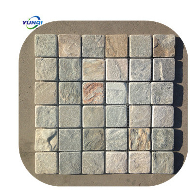 Meshed Net Cut Paving paving stone floor tiles Cultural Stone Stacked Panel Decoration Natural Stone