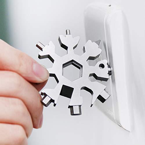 Multi functional hex wrench snowflake wrench tool steel octagonal hexagonal lightweight carrying 18 in 1 mini universal wrench