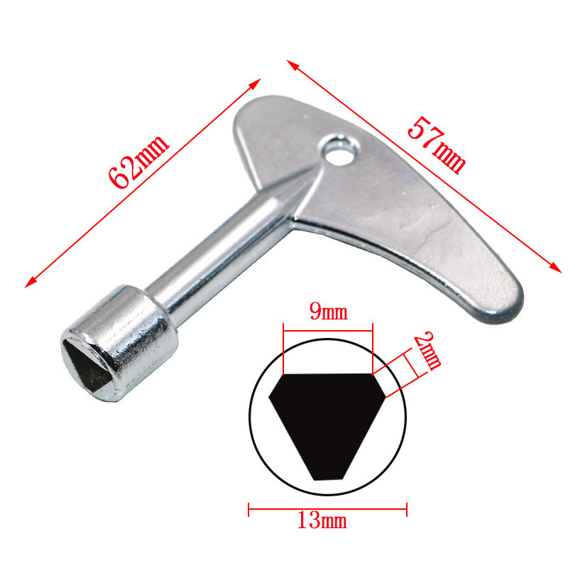 Supply Cheap Wrench Accessories Universal Triangle stop valve handle release key water control valve lock key elevator door key