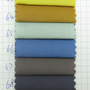 wholesale woven plain style high density micro elastic  65% cotton 32% nylon 3% spandex blend fabric for jeans, pants, ect