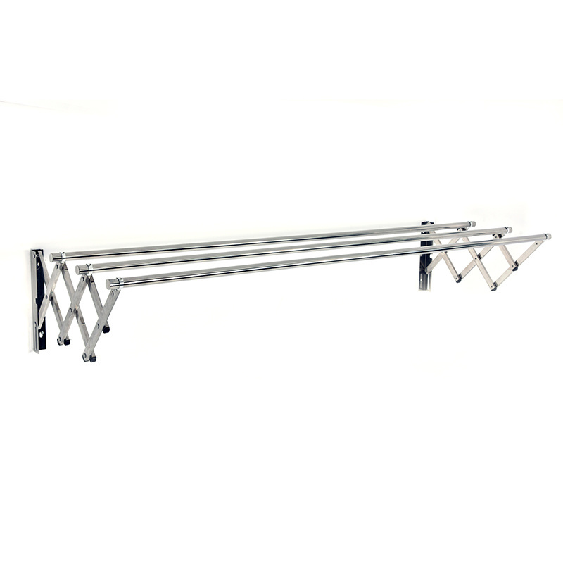 Stainless steel clothes drying rack high quality low price mini wall mount balcony cloth rack multifunction hanger