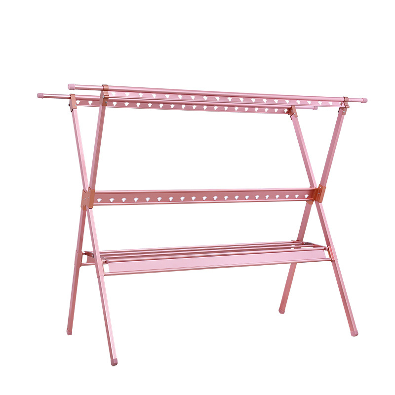 Aluminum clothes drying rack outside in foshan display rack stand multiple hanger clothe hanger stand