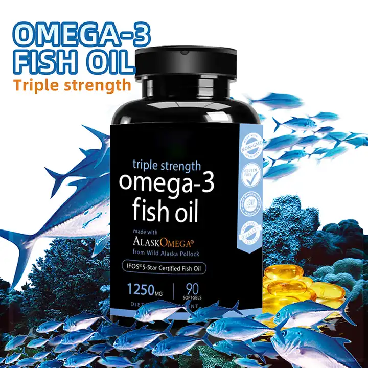 Customized triple concentration omega 3 fish oil Omega 3 fatty acids epa dha brain supplement softgel capsules