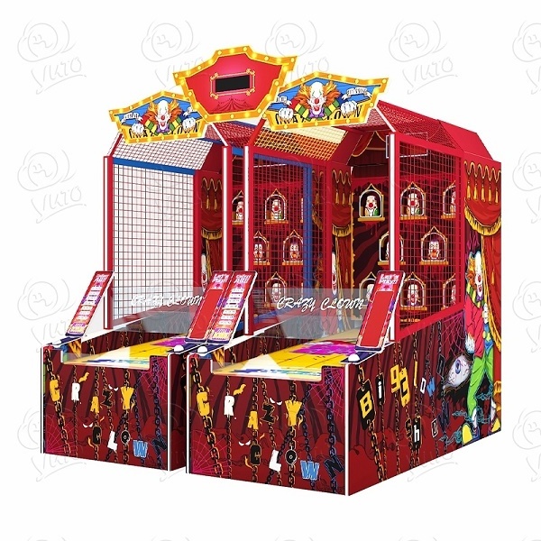 Coin Operated Crazy Clown Ticket Redemption Game Machine For Sale