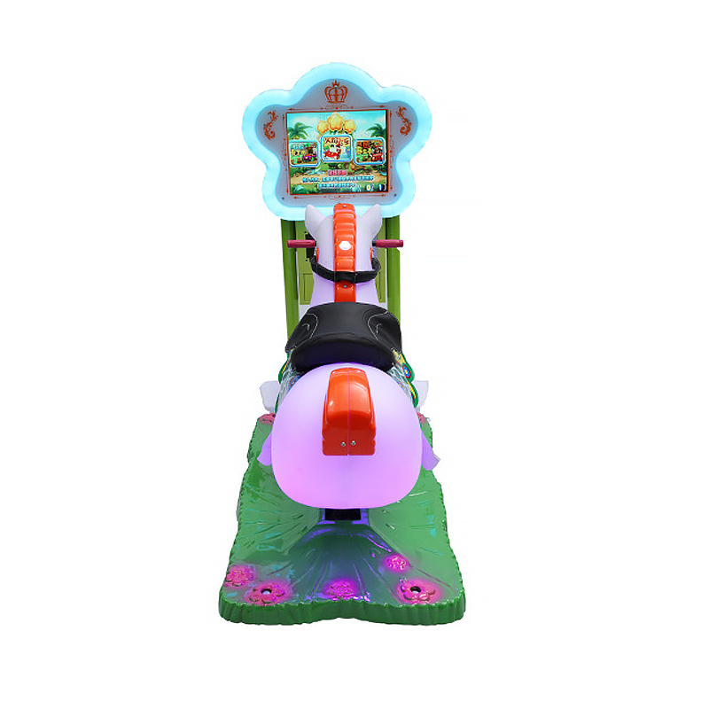 3D Flower Simulator Horse Racing  coin operated Baby Swing Car Amusement Ride Machine