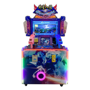 2 Player Kids Laser Shooting Gun Arcade Video Game Machine|Amusement Park Coin Operated Alien Invasion Game For Sale