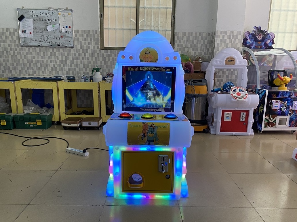 Kids Music Arcade Video Game Machine|Amusement Park Coin Operated Robot War Game For Game Room  For Sale