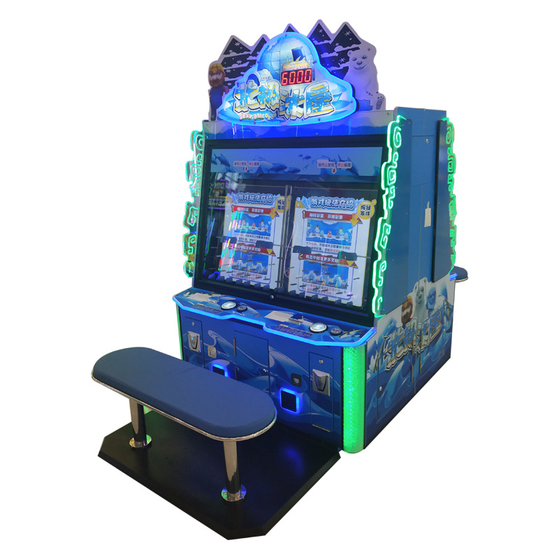 Hotselling Coin Operated Indoor Lottery Amusement Snowball Drop 4 Player Ticket Redemption Game Machine For Sale