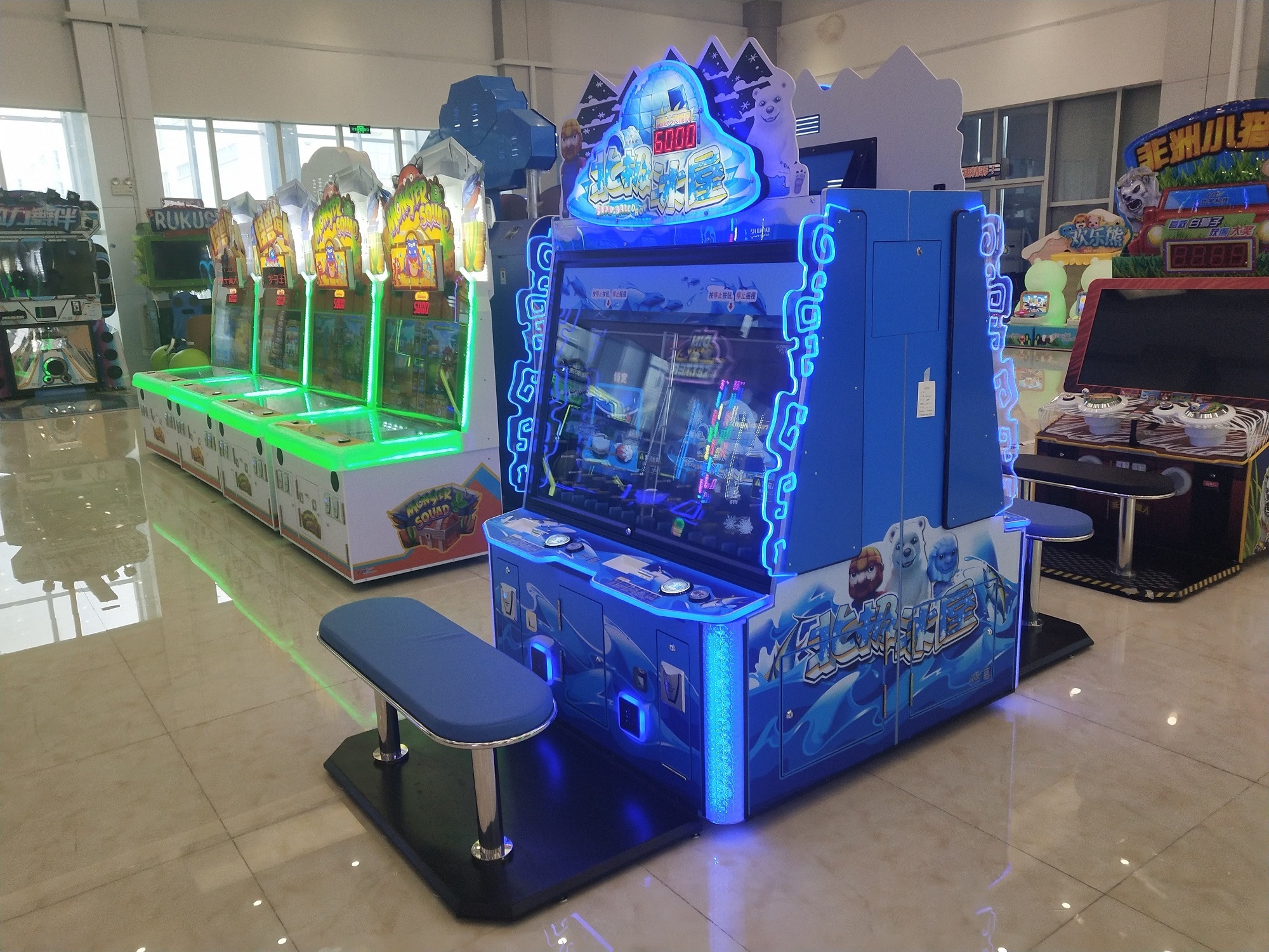 Hotselling Coin Operated Indoor Lottery Amusement Snowball Drop 4 Player Ticket Redemption Game Machine For Sale