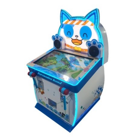 Indoor Sports Amusement Park Coin Operated 2 Players Cat children hammer hitting Video game for kids machines sale