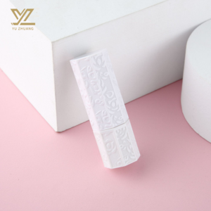 Asian popular cosmetic packaging customized carved white lipstick tube customized empty lipstick tubes Lipstick container