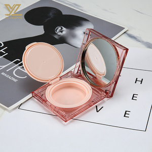 New Products Custom Cosmetic Empty Square Pressed Compact Powder Case with Mirror Disposable Makeup Tools Air Cushion Box Accept