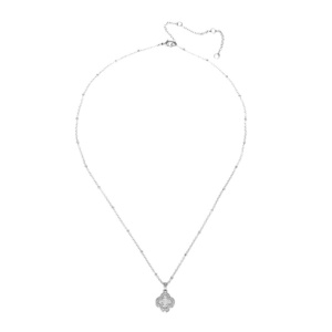 Micro set zircon pendant Four-leaf clover necklace lucky grass necklace high-end luxury versatile clavicle chain