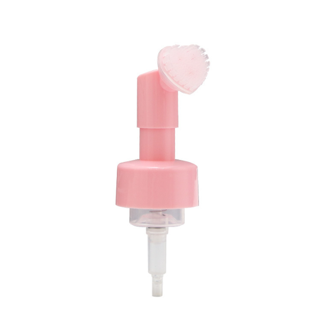 Foam Dispenser Hot New 43mm 42mm Fashionable Heart Shape Pink PP Plastic Brush Hand Liquid Foaming