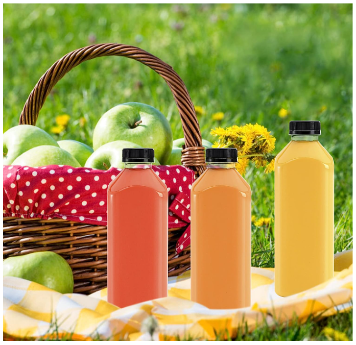 500ml Square plastic juice bottle 250ml 350ml 500ml 1000ml French square juice bottle