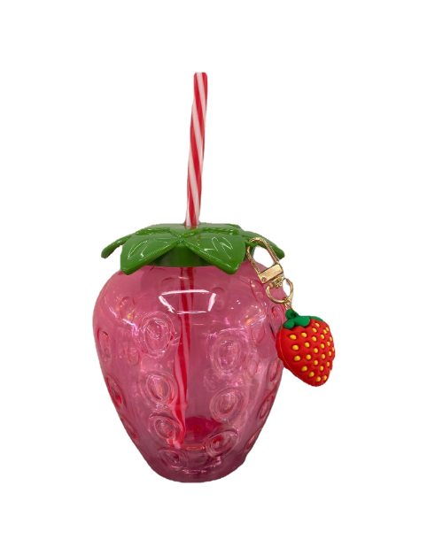 500ml Fruit Strawberry Shape Bottle Fresh Lemon Strawberry Orange Juice Lemonade Bottle with Filter screen For Sports