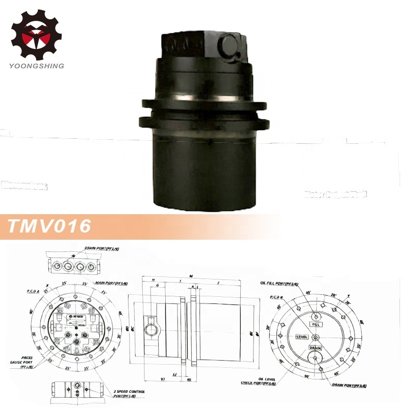 YOONGSHING travel motor final drive for Doosan for Daewoo for Case for Kubota for Takeuchi  for Kato mini small large excavator