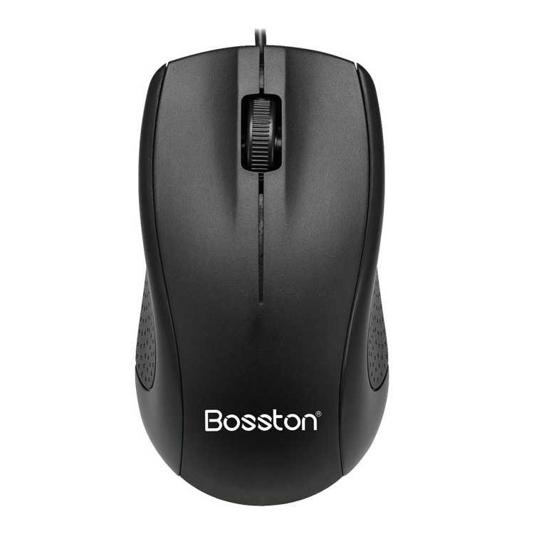 BOSSTON  M10 Optical Mice wired 3D Mouse For Gaming Laptop Desktop Black Buttons Status