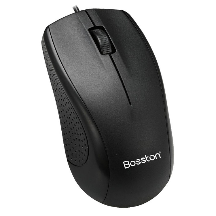 BOSSTON  M10 Optical Mice wired 3D Mouse For Gaming Laptop Desktop Black Buttons Status