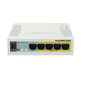 NEW MikroTik RB260GSP Switch CSS106-1G-4P-1S, 5x RJ45 1000Mb/s, 1x SFP, 4x Passive PoE