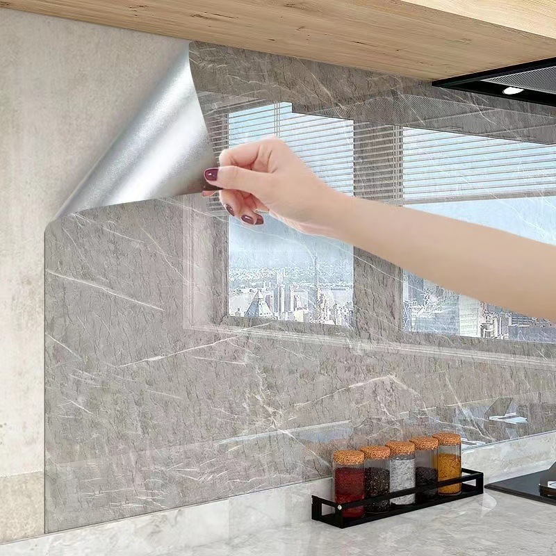 Marble Wallpaper Peel and Stick Glossy Marble Contact Paper Self Adhesive Contact Paper for Countertop Kitchen Cabinets Bathroom