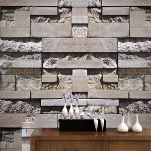 Washable removable vinyl 3d brick wallpaper