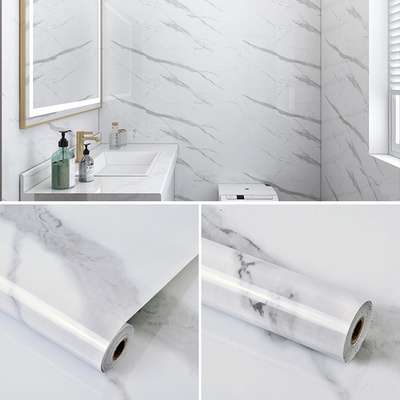 Marble Contact Paper Countertop Self Adhesive Gray Decorative Contact Wallpaper Waterproof