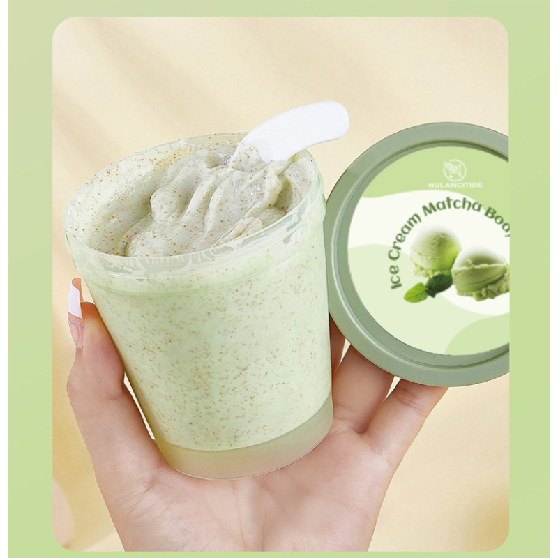 High Quality Private Label Custom Logo Body Scrubs Natural Organic Vegan Exfoliating Whitening Green Tea Matcha Face Body Scrub