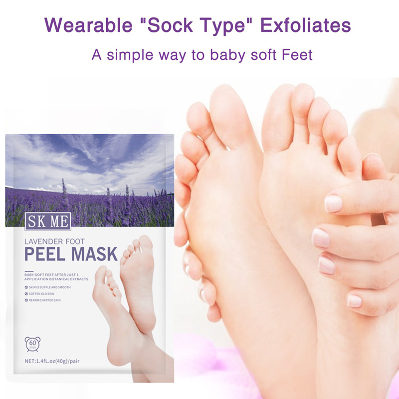 Best Selling Products  Natural Lavender Peeling Foot Mask Exfoliating Peel Dead Skin For Dry Cracked Feet OEM Wholesale