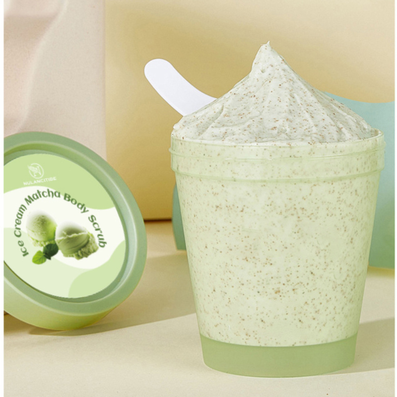 High Quality Private Label Custom Logo Body Scrubs Natural Organic Vegan Exfoliating Whitening Green Tea Matcha Face Body Scrub