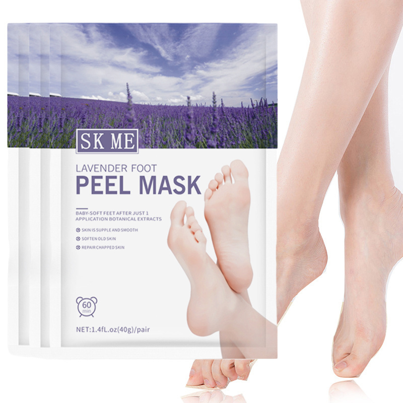 Best Selling Products  Natural Lavender Peeling Foot Mask Exfoliating Peel Dead Skin For Dry Cracked Feet OEM Wholesale