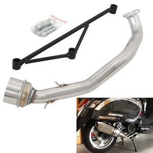 For Yamaha GY6 125 150 125CC 150CC Motorcycle Exhaust Systems Scooter Modify Front Link Pipe With Bracket Connection 51mm