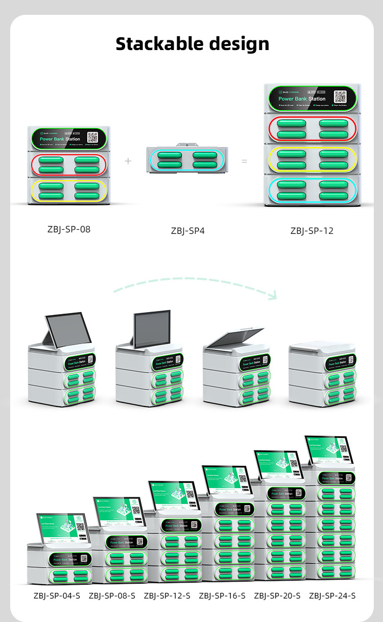 Shared Rental Power Bank Charging Station Sharing Mobile Phone Charger Stations Vending Machine with Pos for Business