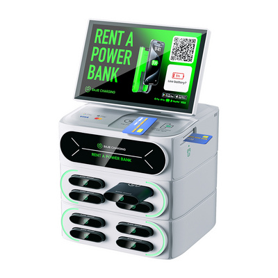 8 Slot Digital Screen Integrated Stackable Vending Machine Power Bank Sharing Self-Service Phone Charging Rental Station Kiosk