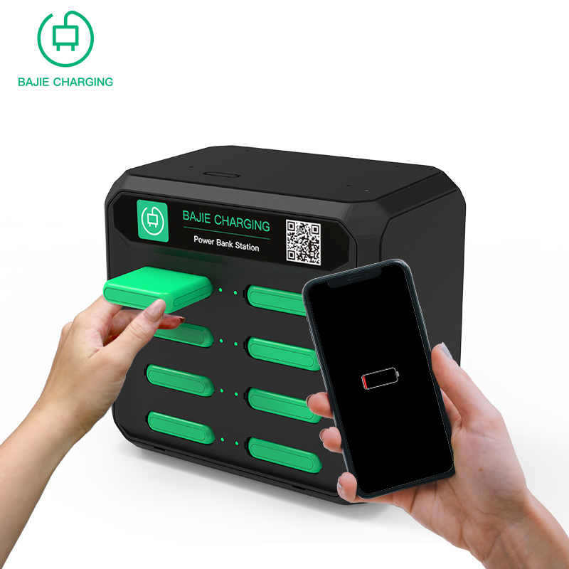 2024 new trending products innovation sharing 8 slots sharing powerbank station charging vending machine commercial outdoor