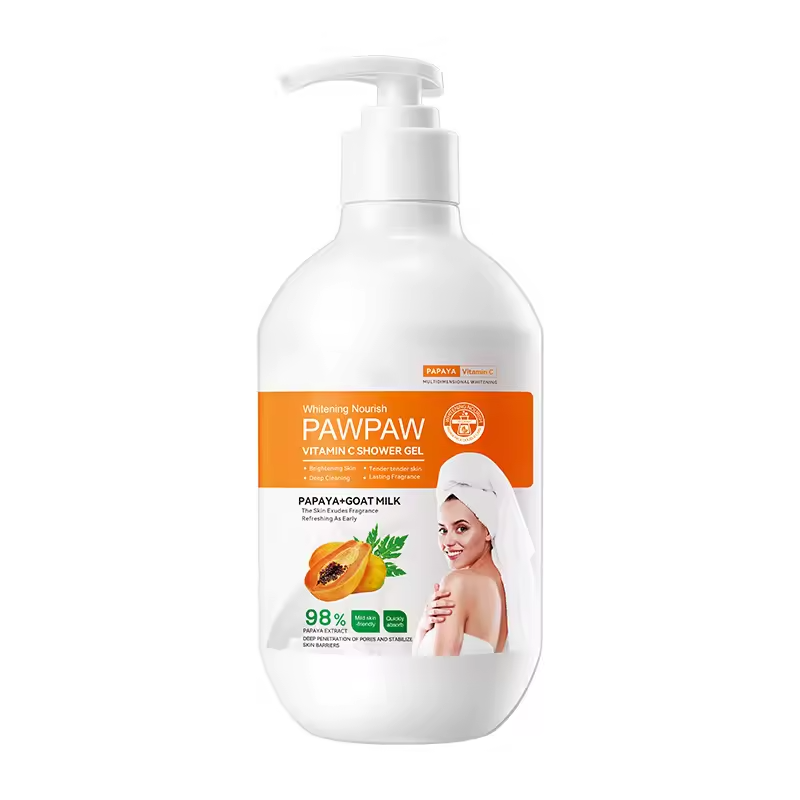 Papaya vitamin C Bright white Nourishing Shower Gel body lotion wash and care cross-border foreign trade Wholesale