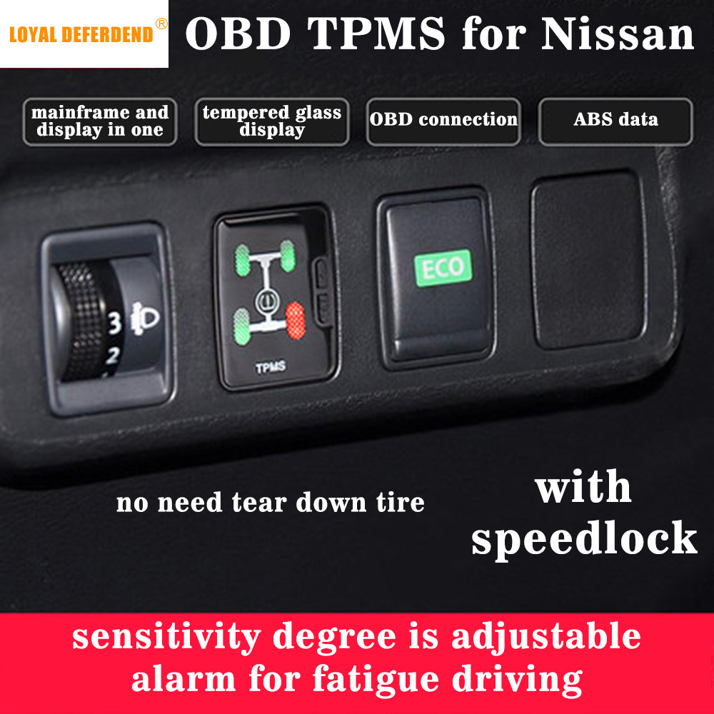 OBD TPMS with Speed Lock for Nissan Sylphy Sunny Qashqai X-trail Teana Livina Venucia T70 T70X