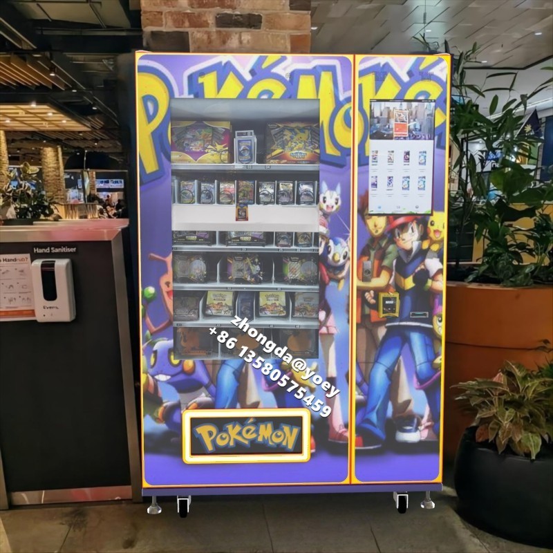 Wholesale card vending machine English French Spanish Pokemoned Cards Vending Machine Collection Trading Card vending machine