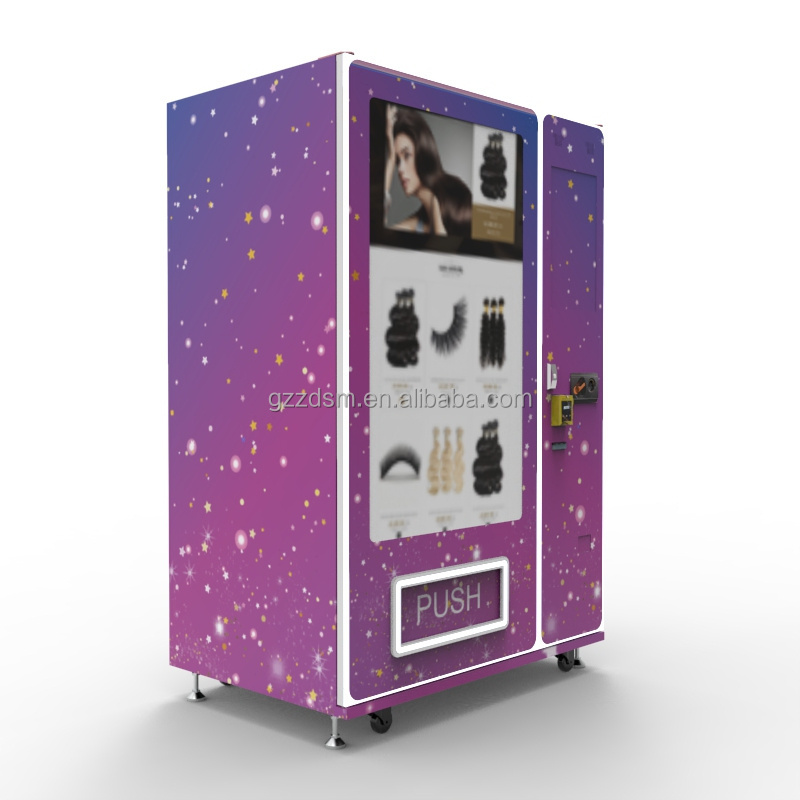 Zhongda smart  QR code payment full screen smart lash hair vending machine