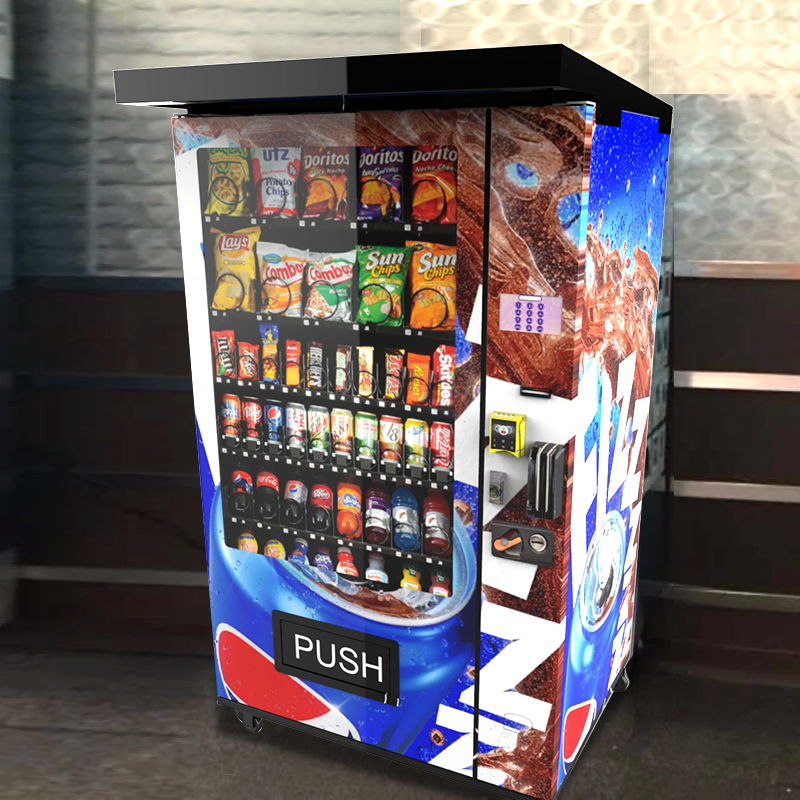 full automatic outdoor waterproof Snack Bottled Water Beer Cold Drink Vending Machine factory with credit card coin operated