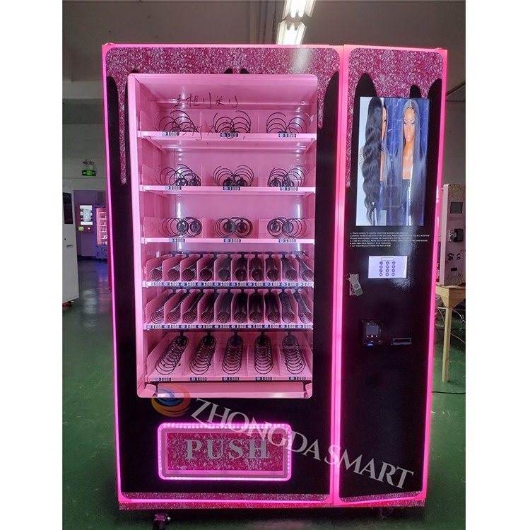 Zhongda factory price wholesale customized big capacity automatic beauty vending machine for hair products