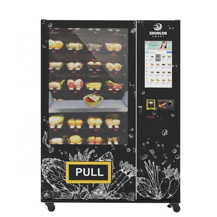 OEM customized supermarket self-service smart intelligence fresh food sandwich sushi cupcake lift vending machine