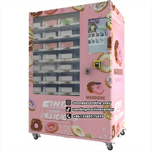 Belt Conveyor Cupcake Healthy Food Fruit Salad Egg Vegetable Combo Elevator Vending Machine with touch screen