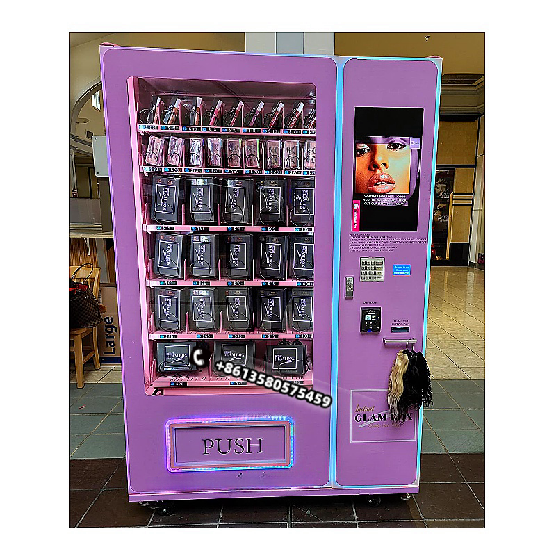 Attractive design eyelash convenience self-service store hair vending machine touch screen custom press on nail vending machine