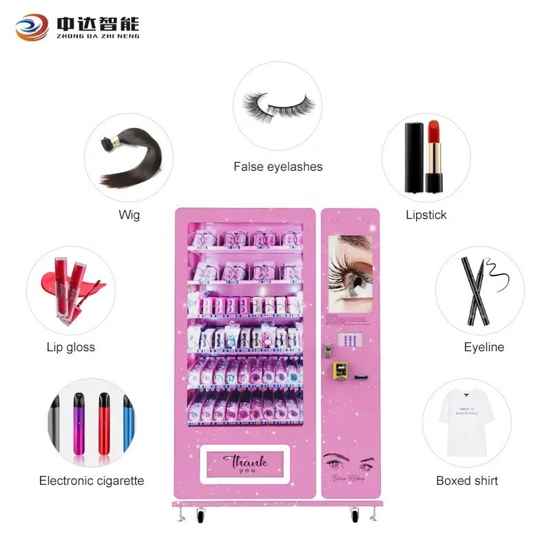 Export europe popular large capacity 21.5in touch screen beauty product vending machines for sale