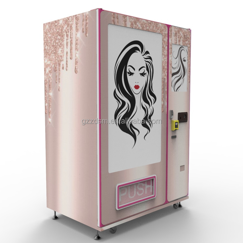 Zhongda smart  QR code payment full screen smart lash hair vending machine