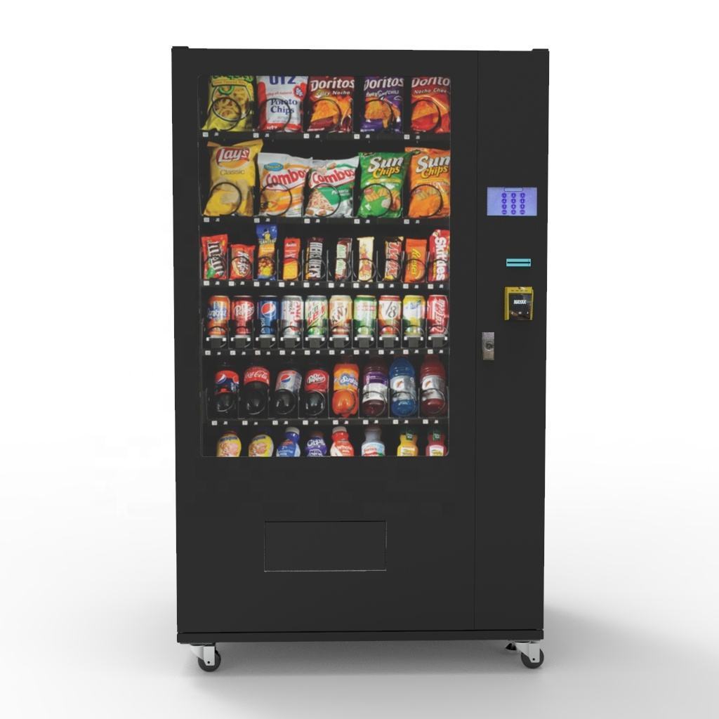 Direct zhongda factory supplies new arrival high quality large combo snack and drink vending machine with card reader