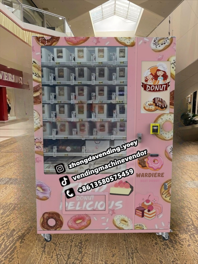 Cake Cans Salad Fruits Vending Machine Elevator Vending Machine For Fresh Food With Cooling Function And Elevator System