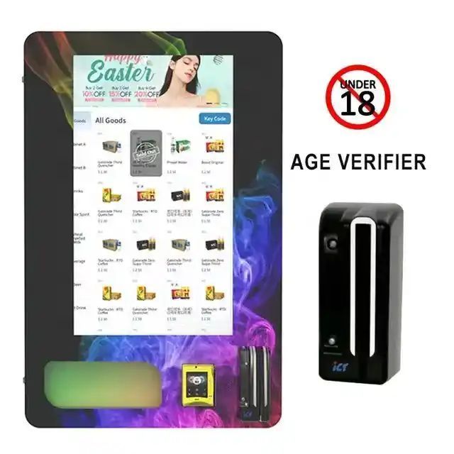 Wall-Mounted Mini Tobacco Cigarette Vending Machine with ID Card Reader for Convenient Purchase and ID Verification